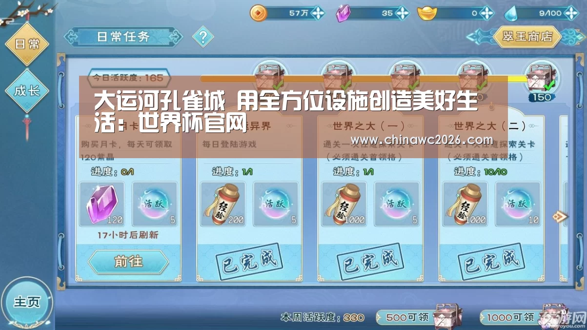 大运河孔雀城 用全方位设施创造美好生活:世界杯官网(图1) 比赛直播